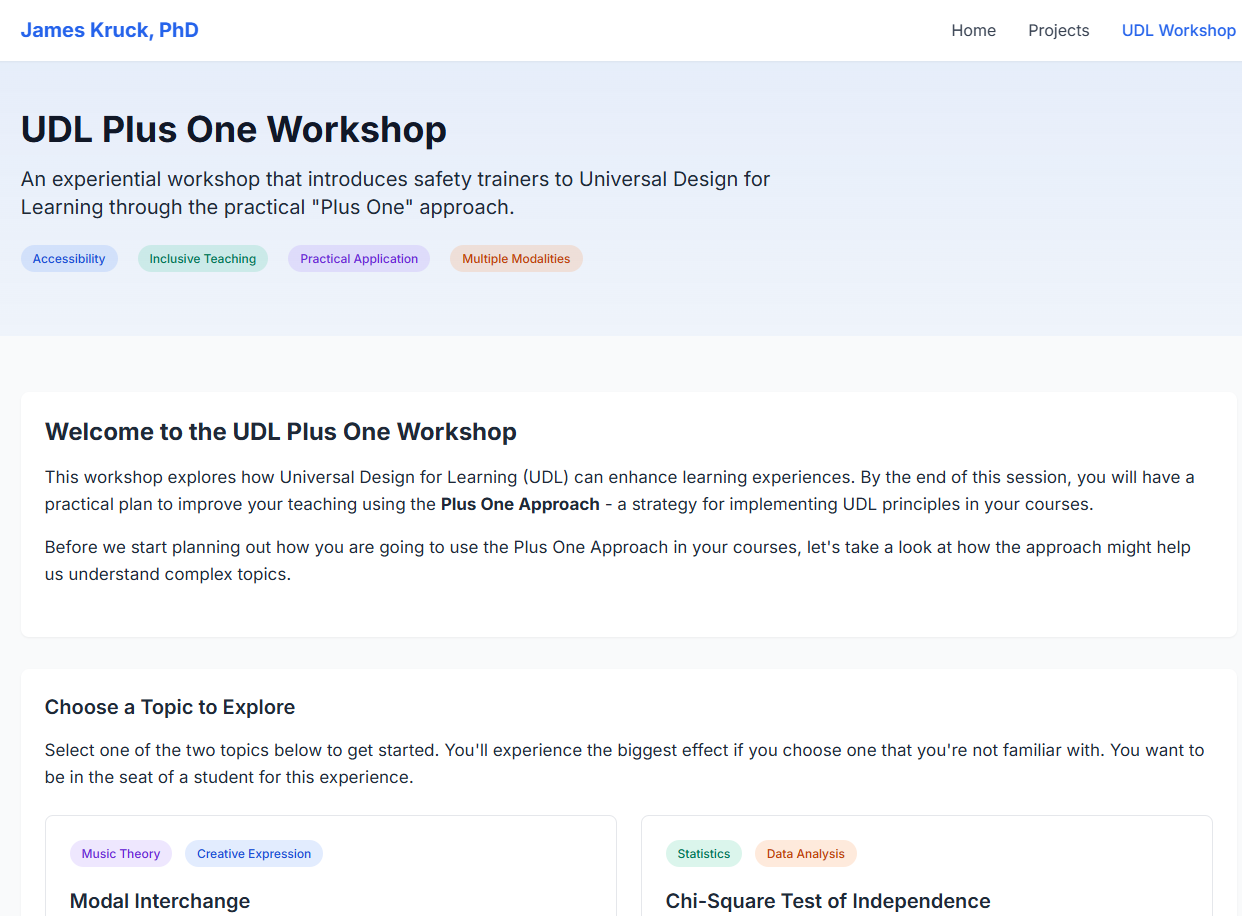UDL Workshop Preview